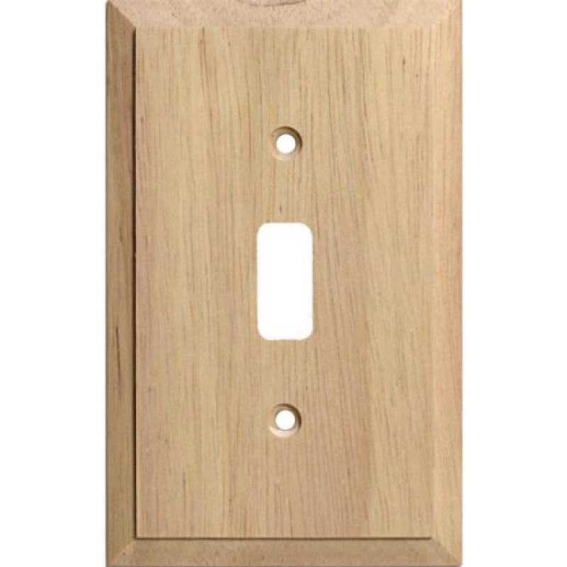 Traditional Unfinished Wooden Toggle Light Switch Cover