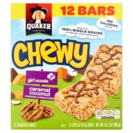 Quaker Chewy Girl Scouts Caramel Coconut Granola Bars - 12 CT