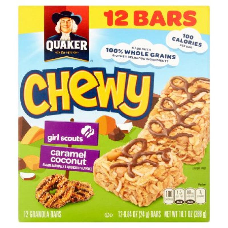 Quaker Chewy Girl Scouts Caramel Coconut Granola Bars - 12 CT