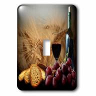 3dRose Wine Bread Grapes, 2 Plug Outlet Cover