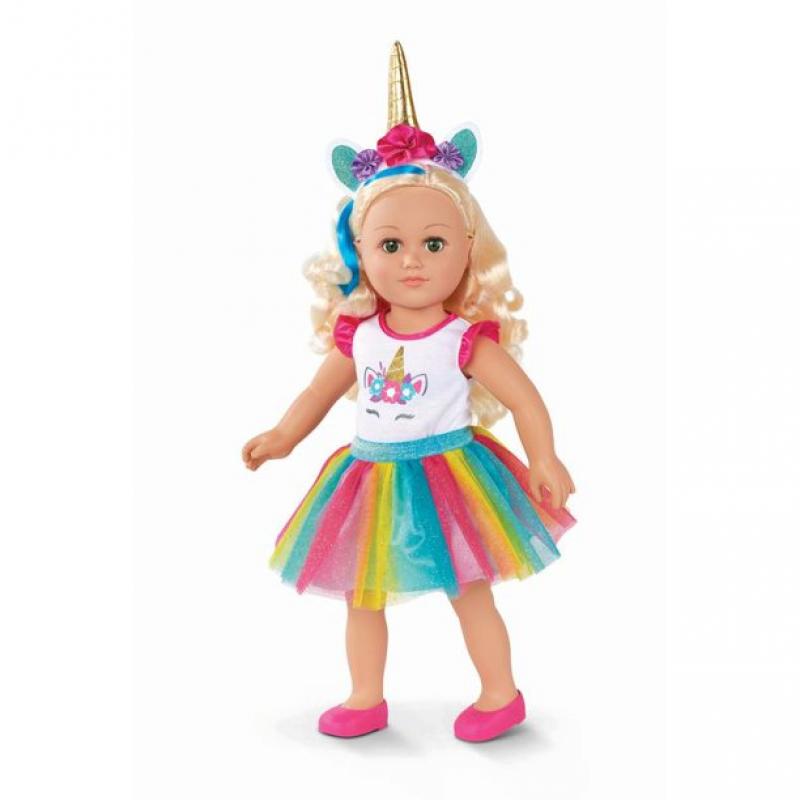 My Life As 18” Poseable Unicorn Trainer Doll, Blonde Hair