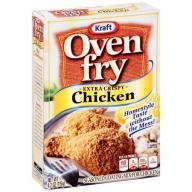 Kraft Oven Fry Extra Crispy Chicken Seasoned Coating Mix 4.2 oz. Box