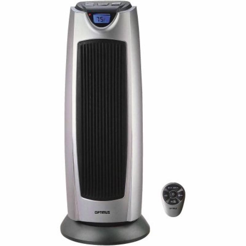 Optimus 21" Oscillating Tower Heater with Digital Temperature Readout, Setting and Remote Control