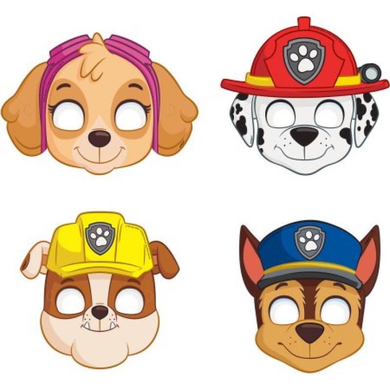 PAW Patrol Party Masks, Assorted 8-Count
