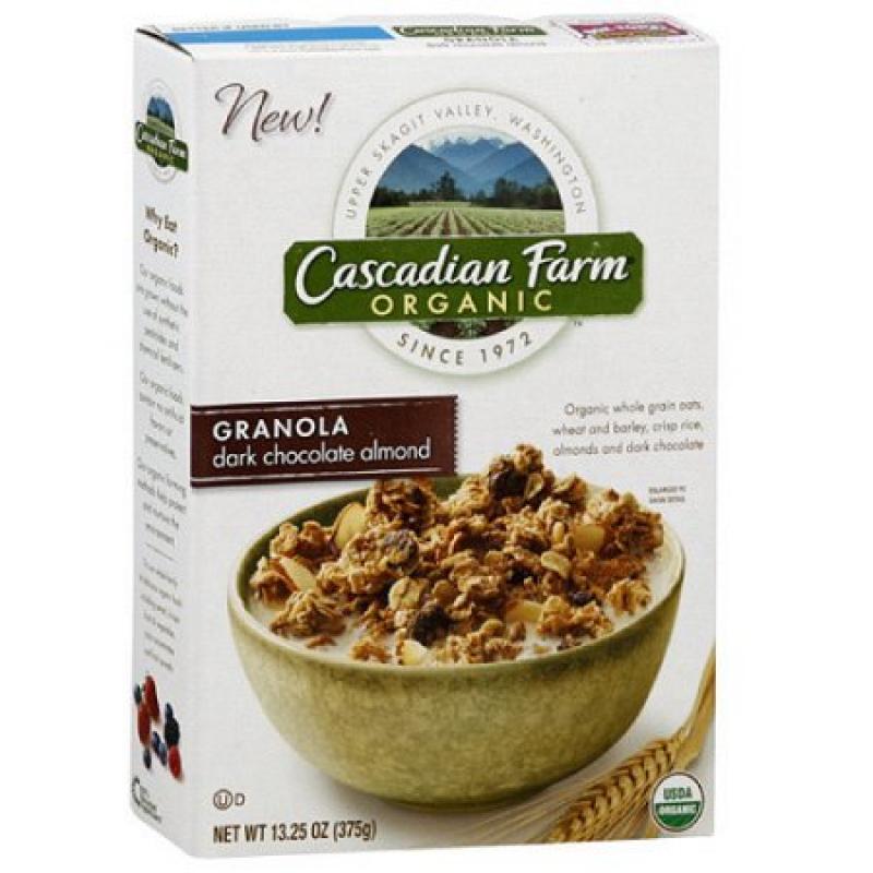 Cascadian Farm Organic Dark Chocolate Almond Granola, 13.25 oz (Pack of 6)