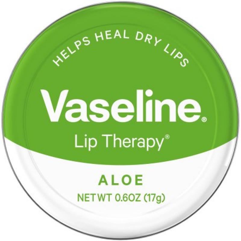 Vaseline Lip Therapy Aloe Vera Lip Balm Tin, 0.6 oz