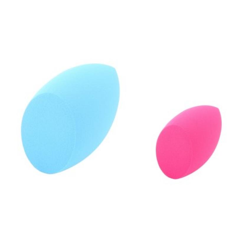 Zodaca Beauty Makeup Sponge Puff Blender Flawless Coverage Special Egg Shape (Blue+Rose Red)