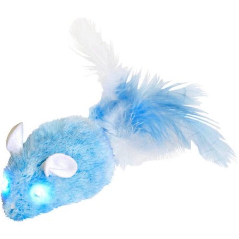 OurPets 1550012999 Blue Squeaking Twinkle Mouse
