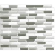 Peel&Impress Self Adhesive backsplash tile - Shiny Grey Oblong - 11" X 9.25" - 4 pack