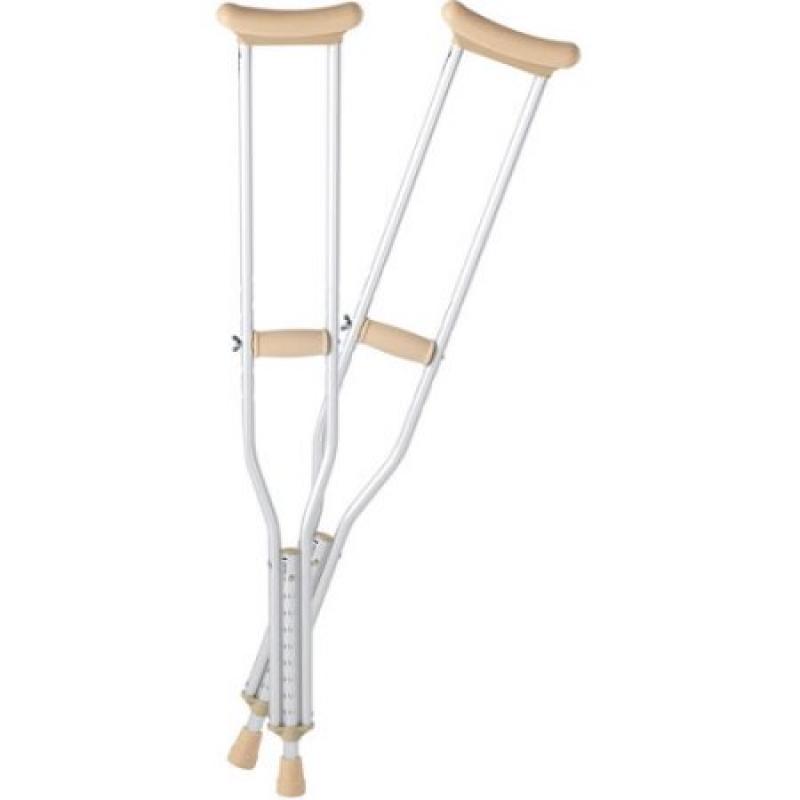 Carex Adult Push Button Aluminum Crutches, 1ct