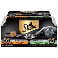 SHEBA PERFECT PORTIONS Multipack Chicken Entrée and Turkey Entrée Wet Cat Food 2.6 oz. (12 Twin Packs)