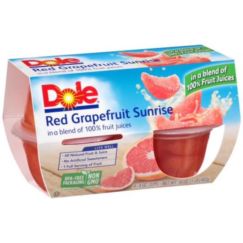 Dole® Red Grapefruit Sunrise in a Blend of 100% Fruit Juices 4-4 oz. Cups