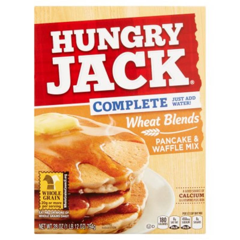 Hungry Jack Complete Wheat Blends Pancake & Waffle Mix, 28 oz