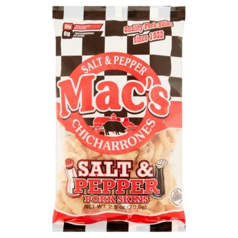 Mac&#039;s Salt & Pepper Pork Skin Chicharrones 2.5 oz