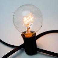 G40 Globe Light Bulbs, Incandescent, E12 Base, 5 Watt (2-PACK)