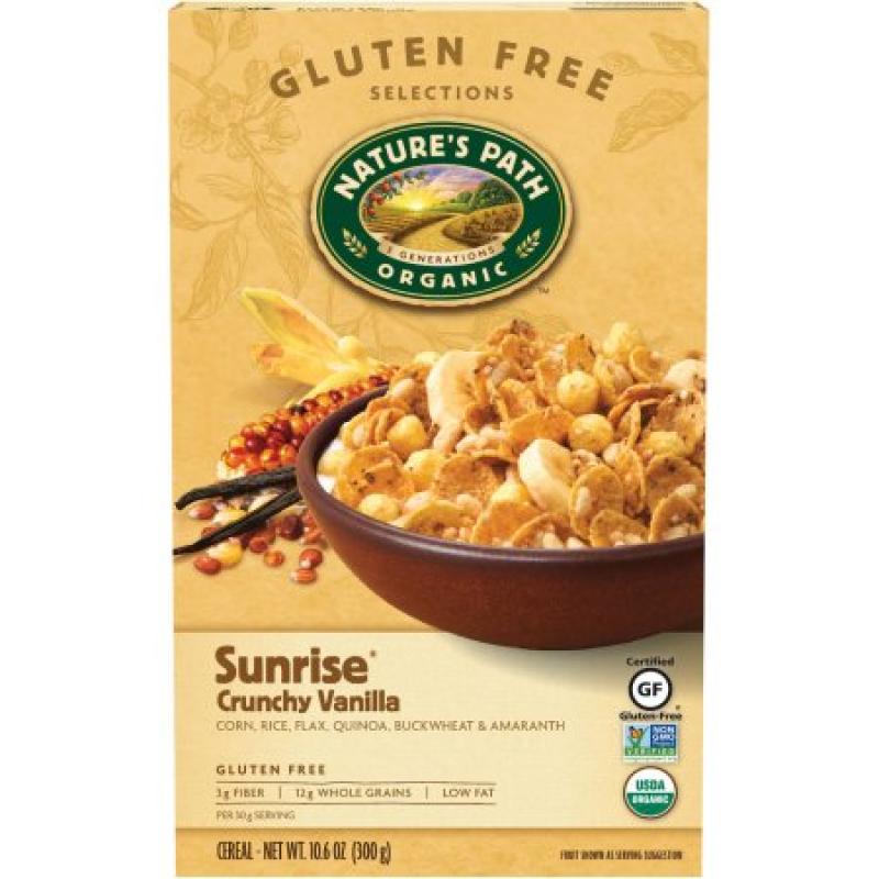 Nature&#039;s Path Organic Cereal, Gluten Free, Sunrise Crunchy Vanilla, 10.6 oz