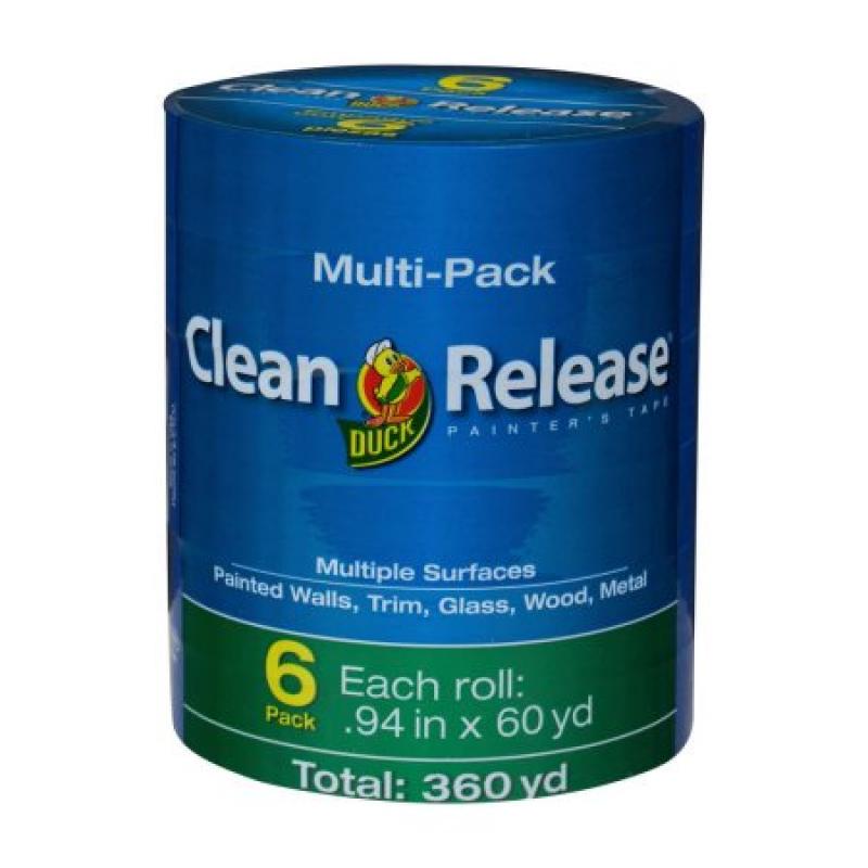 Duck Brand Clean Release Painter&#039;s Tape, 0.94" x 60 yds, 6-Pack