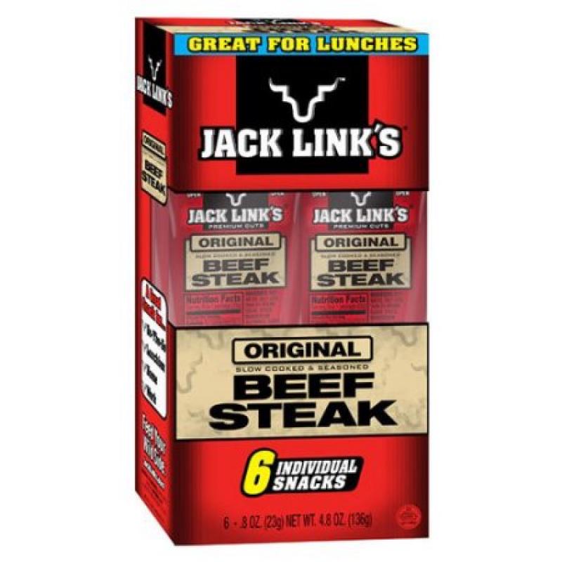 Jack Link&#039;s Original Beef Steak, 8 Oz, 6 Ct