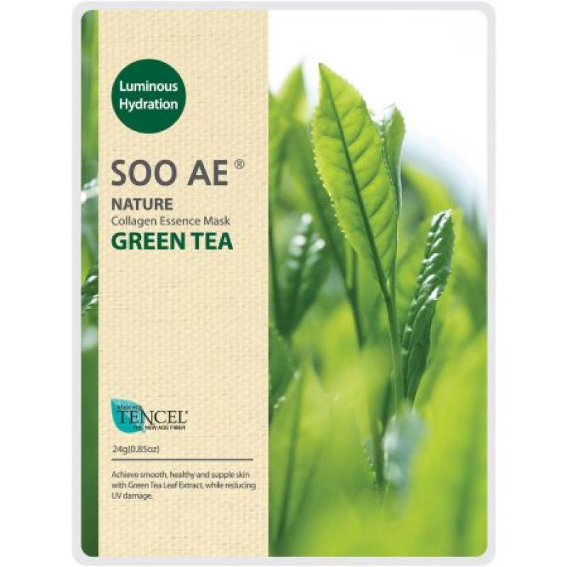 Soo Ae Nature Green Tea Collagen Essence Mask, 0.85 oz