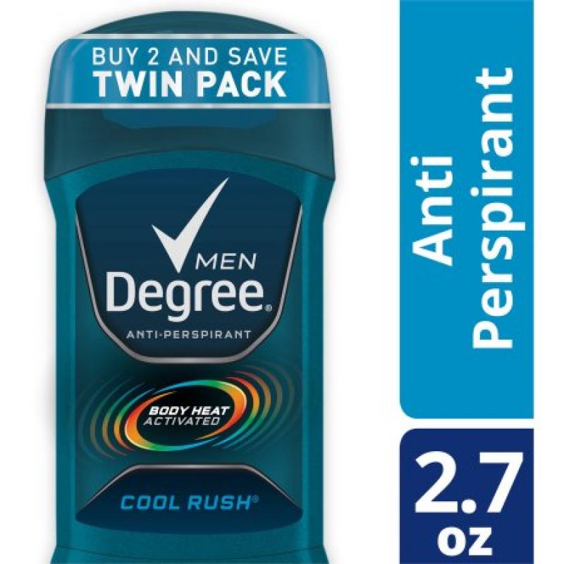 Degree Men Dry Protection Cool Rush Antiperspirant Deodorant, 2.7 oz, 2 Pack
