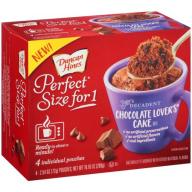 Duncan Hines® Perfect Size for One® Decadent Chocolate Lover&#039;s® Cake Mix 4-2.54 oz Box
