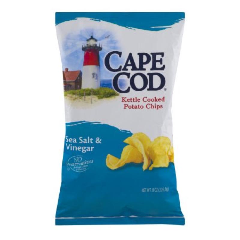 Cape Cod Kettled Cooked Potato Chips Sea Salt & Vinegar, 8.0 OZ