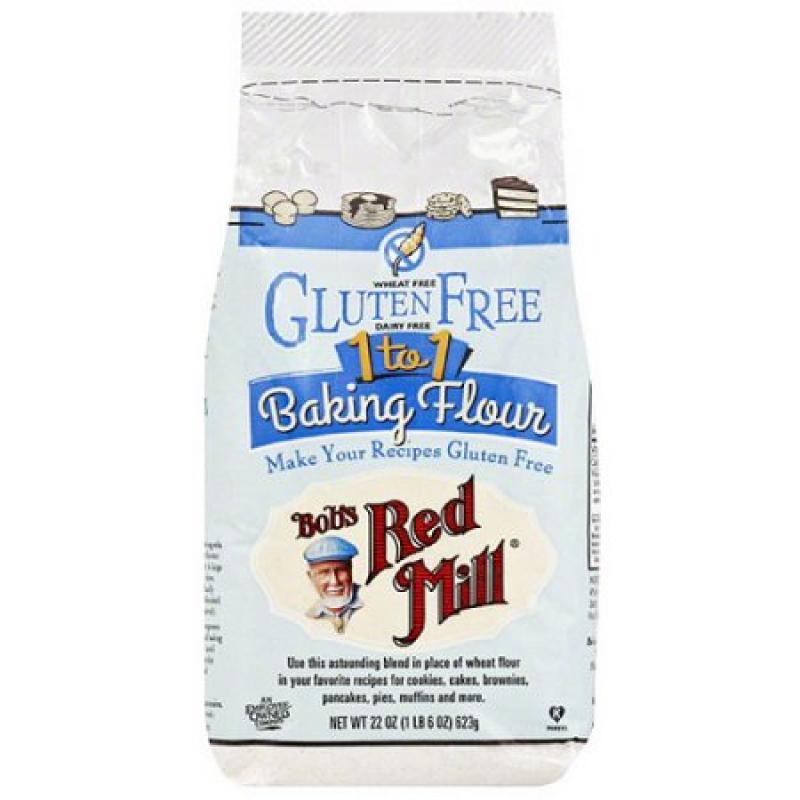 Bob&#039;s Red Mill 1 to 1 Gluten Free Baking Flour, 22 oz, (pack of 4)