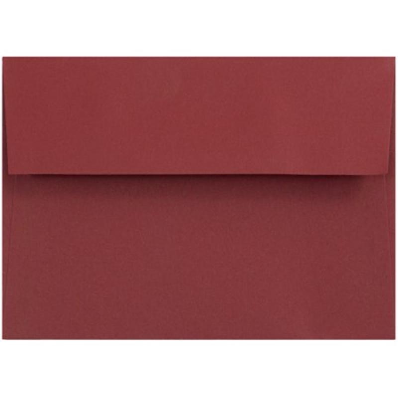 JAM Paper 4 Bar/A1 3-5/8" x 5-1/8" Recycled Parchment Paper Invitation Envelope, Pink Ice, 25pk