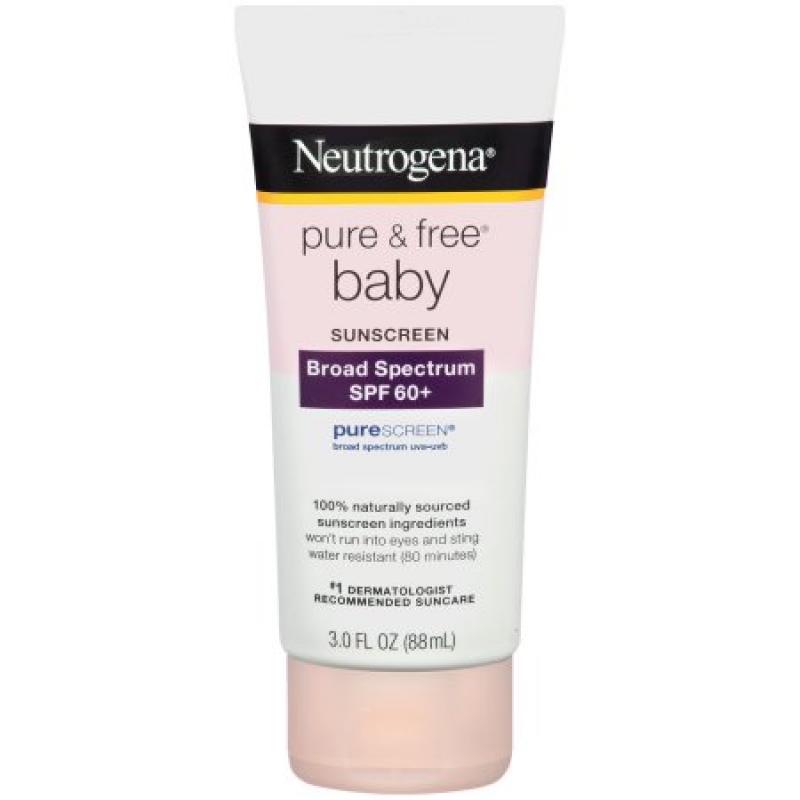 Neutrogena Pure & Free Baby Sunscreen Lotion Broad Spectrum SPF 60+, 3 Fl. Oz