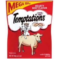TEMPTATIONS Classic Treats for Cats Hearty Beef Flavor 6.3 Ounces
