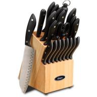 Oster Sherrington 22-Piece Stainless Steel Cutlery Set with Block
