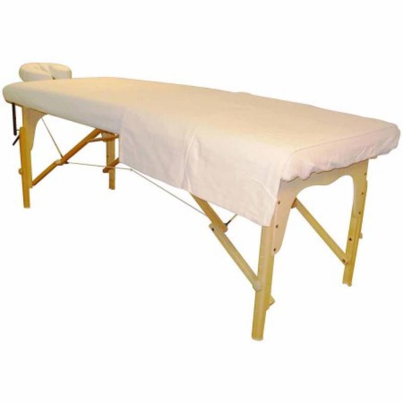 Sivan Health and Fitness Massage Table White Flannel Sheet and Face Cover Set
