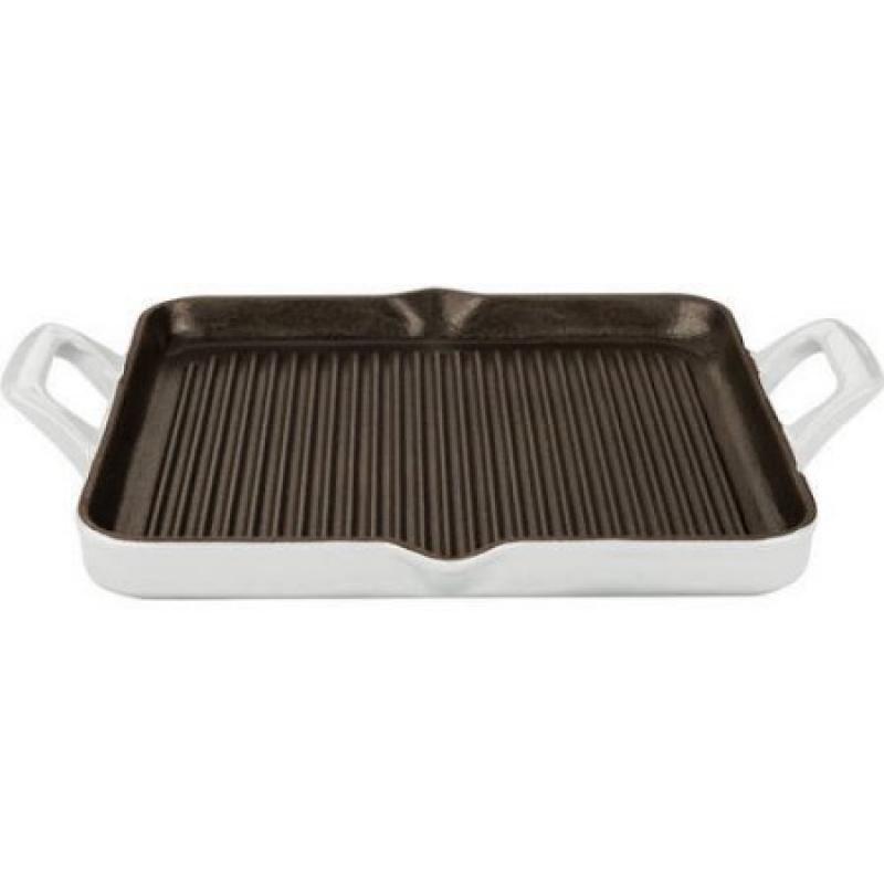 La Cuisine LC 7185 Rectangular 1-Quart Cast Iron Grill Pan with Enamel Finish