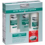 Equate Beauty Simple 3 Step Acne Treatment System + Mask, 4 pc