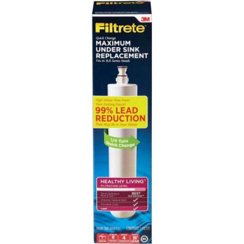 Filtrete Maximum Under-Sink Water Filtration Filter, 3US-MAX-F01