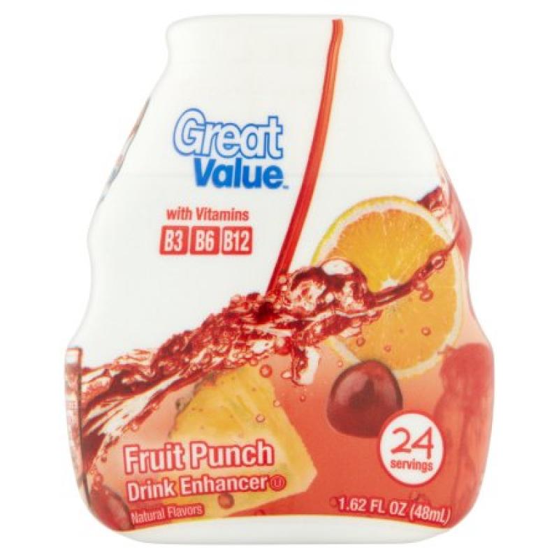 Great Value Fruit Punch Drink Enhancer, 1.62 oz