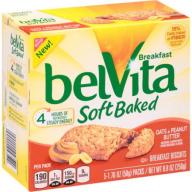 belVita Butter Soft Baked Oats & Peanut Breakfast Biscuits, 1.76 oz, 5 ct