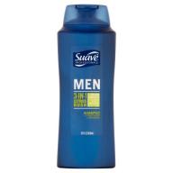 Suave Men Citrus Rush 3 in 1 Shampoo Conditioner and Body Wash, 28 oz