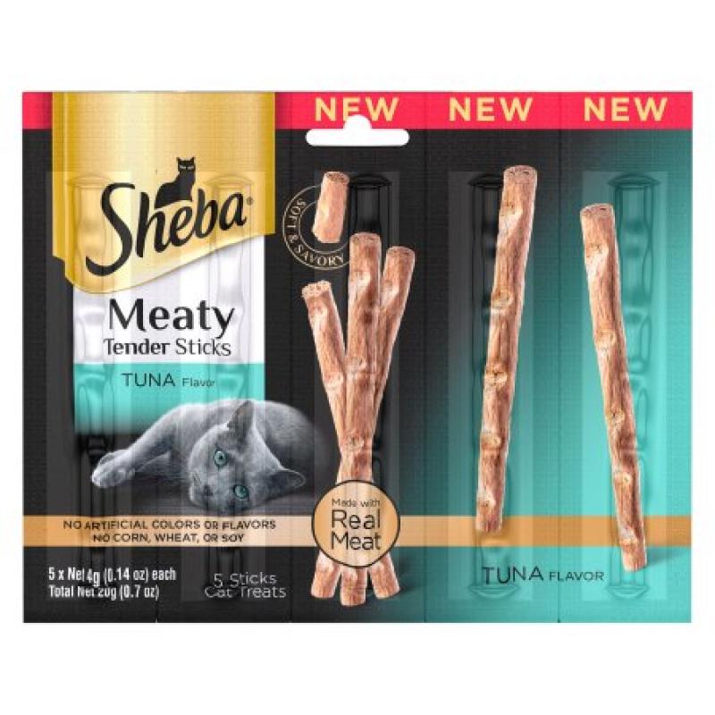 SHEBA Meaty Tender Sticks Tuna Flavor Cat Treats - 0.7 Ounces (5 Treats)