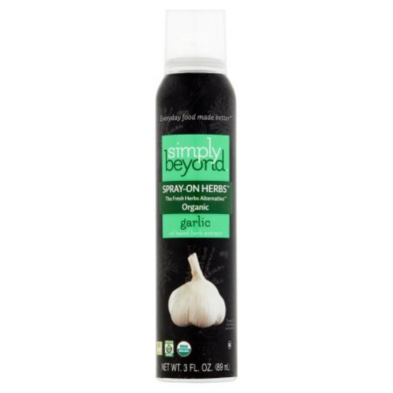 Simply Beyond Spray-On Herbs Organic Garlic, 3 fl oz, 6 pack