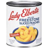 Lady Elberta Yellow Freestone Sliced Peaches, 29 oz