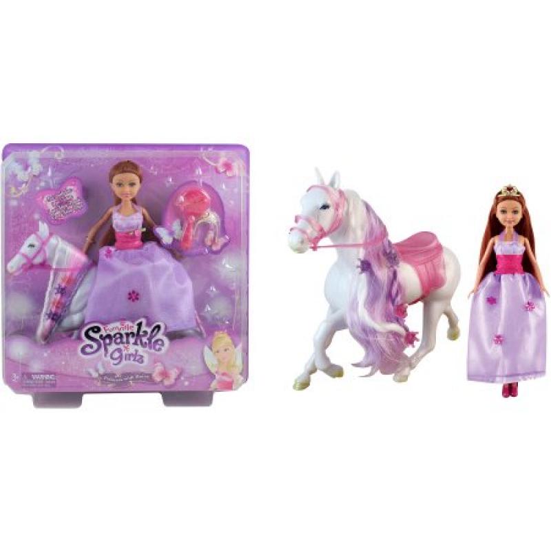 Funville Sparkle Girlz Princess with Horse Set, Caucasian, Style #1