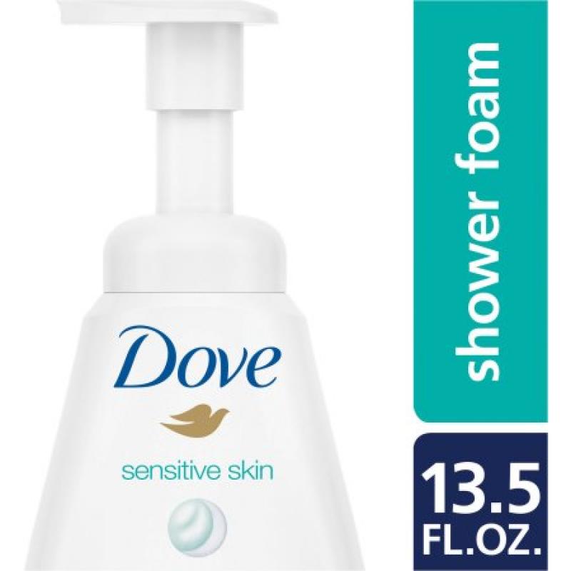 Dove Shower Foam Sensitive Skin Foaming Body Wash, 13.5 oz