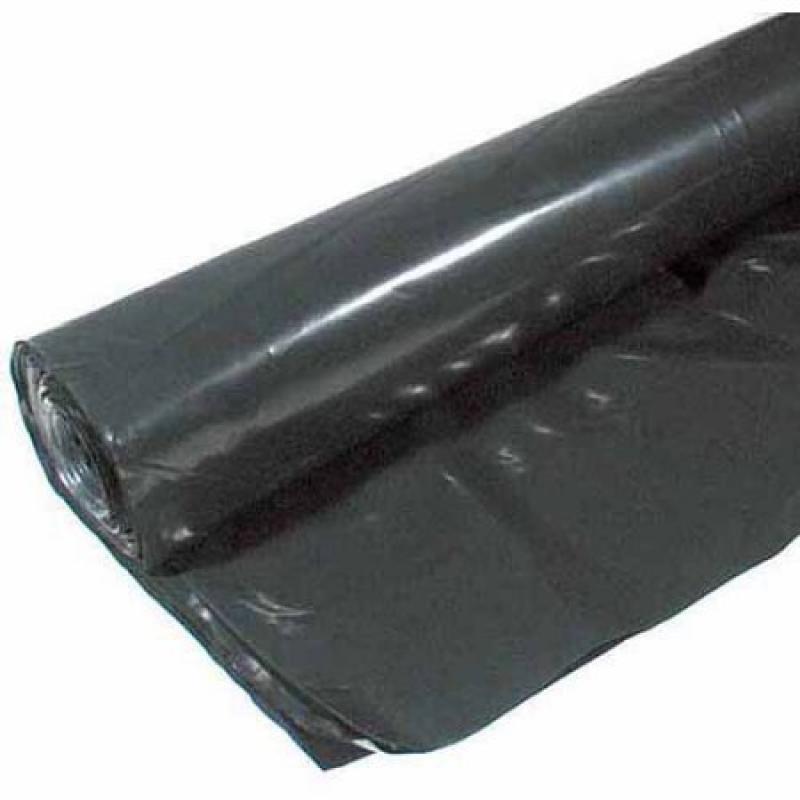Poly-america 4 mL Tyco Polyethylene Black Plastic Sheeting, 10&#039; x 50&#039;