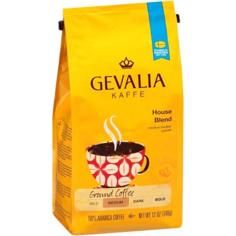 Gevalia Kaffe House Blend Medium Roast Ground Coffee, 12 OZ (340g)