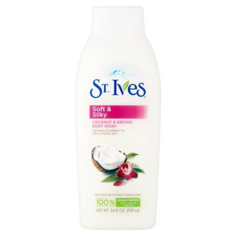 St. Ives Soft and Silky Coconut and Orchid Body Wash, 24 oz