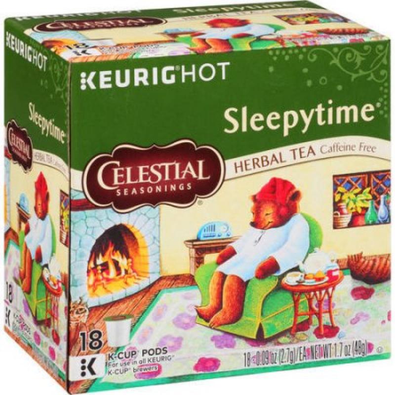 Celestial Seasonings Keurig Hot Sleepytime Herbal Tea K-Cup Pods, .09 oz, 18 count
