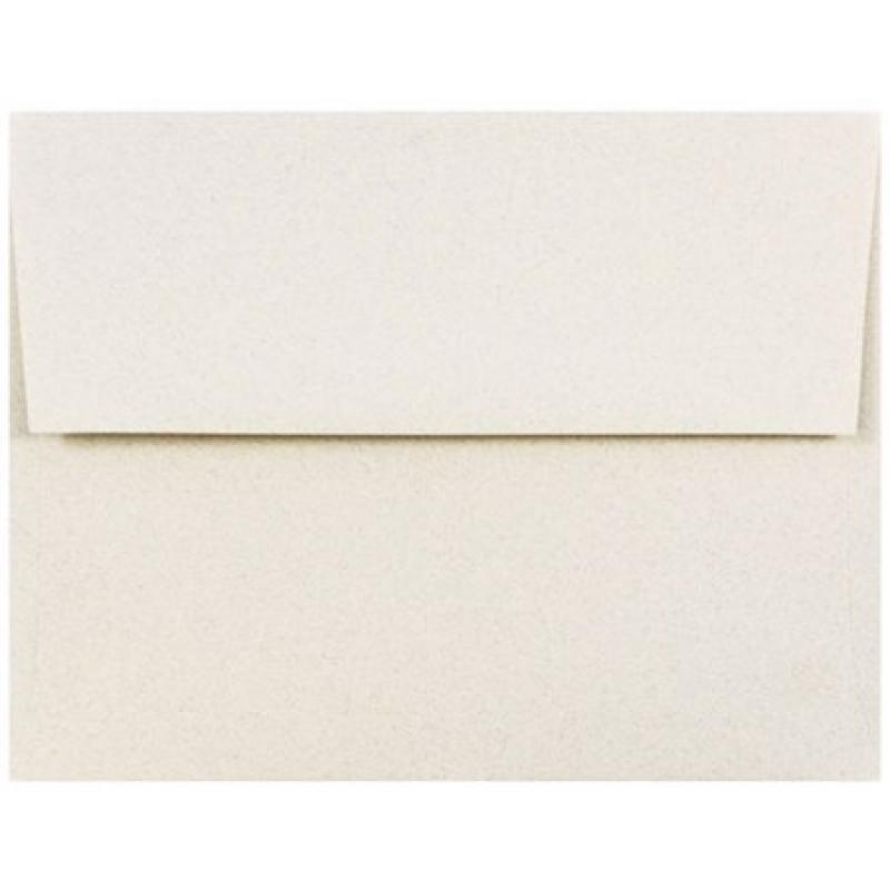 JAM Paper® - A2 (4 3/8 x 5 3/4) Gypsum Passport Recycled Envelope - 1000 envelopes per carton