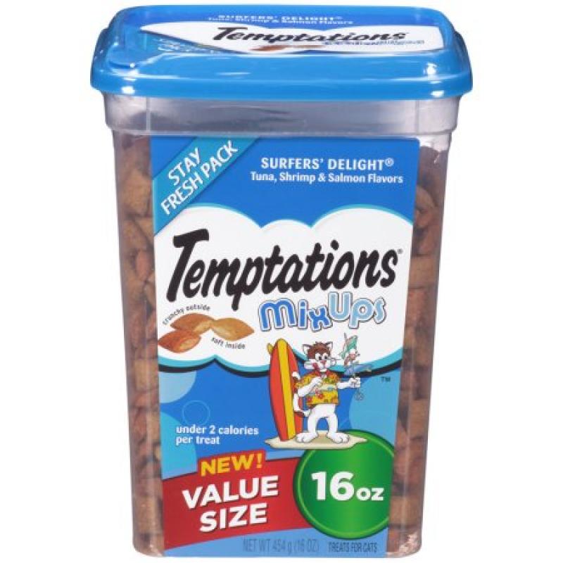 TEMPTATIONS MixUps Treats for Cats SURFER&#039;S DELIGHT Flavor 16 Ounces