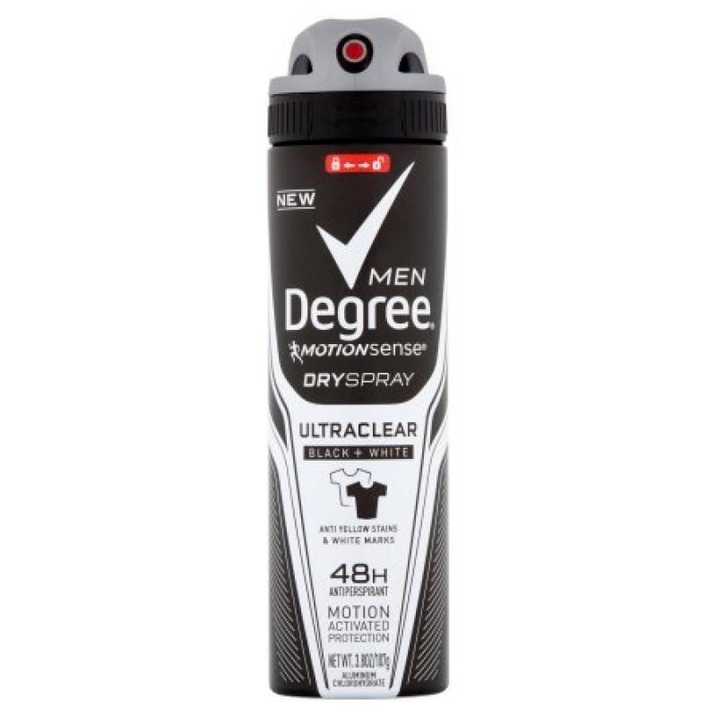 Degree Men UltraClear Black + White Antiperspirant Deodorant Dry Spray, 3.8 oz